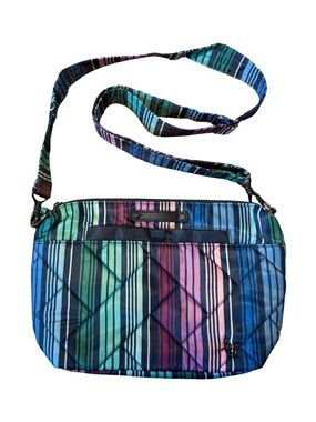 Lug Flare Quilted Crossbody Bag Striped Multicolor NWOT Travel Organizer